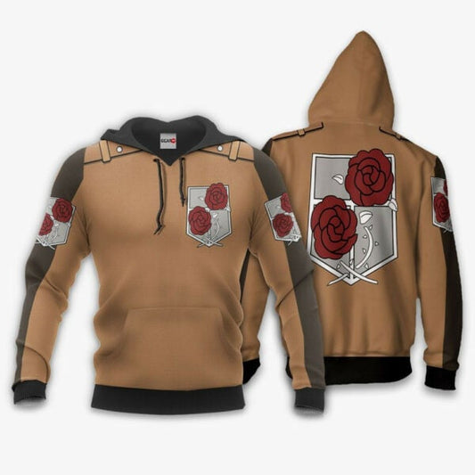 Aot Stationary Guard Uniform Attack On Titan Anime 3k220 Fan Gift Stylist Unisex Cartoon 3d Hoodie Zip Hoodie 99 Moonbestprint