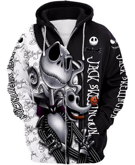 The Nightmare Before Christmas Zip-up Hoodie Moonbestprint