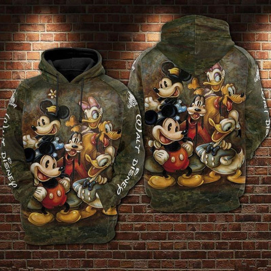 Disney Family Mickey Mouse And Friend 3d Hoodie Zip Hoodie Moonbestprint