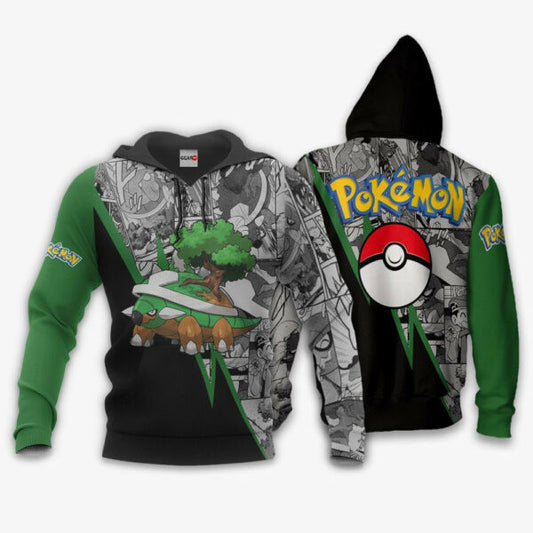 Torterra Anime Pokemon Manga 1k944 Fan Gift Stylist Unisex Cartoon Graphic Outfits Aop 3d Hoodie Zip Hoodie 2398 Moonbestprint