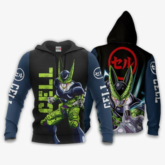 Perfect Cell Dragon Ball Z Anime 1k255 Fan Gift Stylist Unisex Cartoon Graphic Outfits Aop 3d Hoodie, Zip Hoodie 2883 Moonbestprint