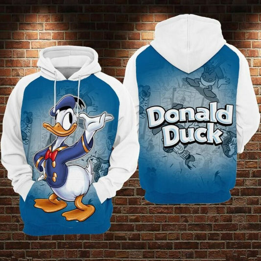 Donald Duck Movies Disney 4 Over Print 3d Hoodie Zip Hoodie Moonbestprint