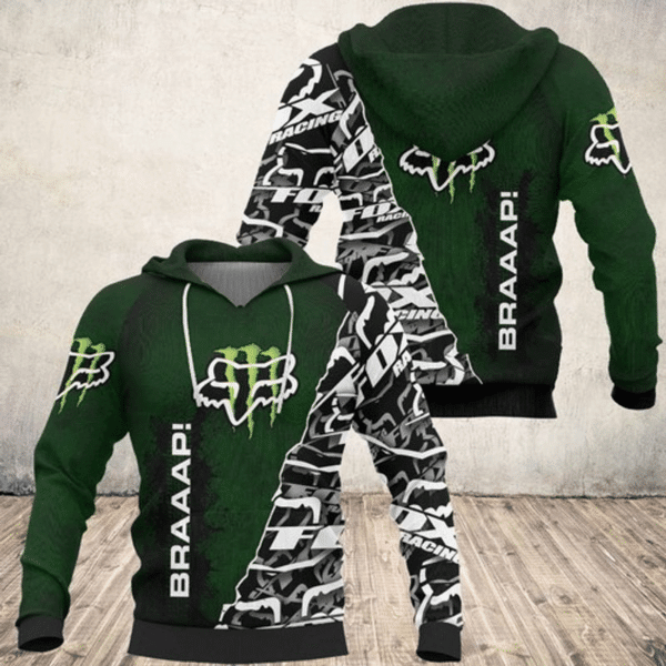 Fox Racing Braaap Monster Energy Fan Gift 3d Hoodie 1222 Moonbestprint