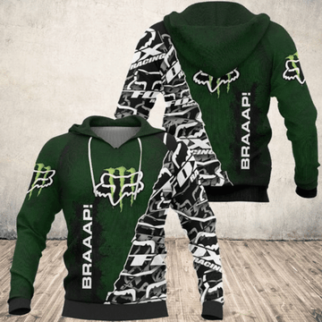 Fox Racing Braaap Monster Energy Fan Gift 3d Hoodie 1222 Moonbestprint