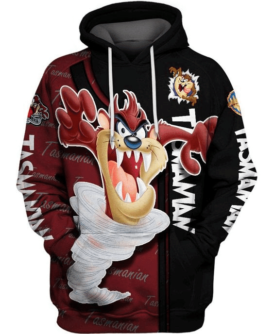 Tasmanian Devil Looney Tunes Flims 42 Fan Gift Stylist Unisex Cartoon Graphic Outfits Aop Hoodie 2609 Moonbestprint