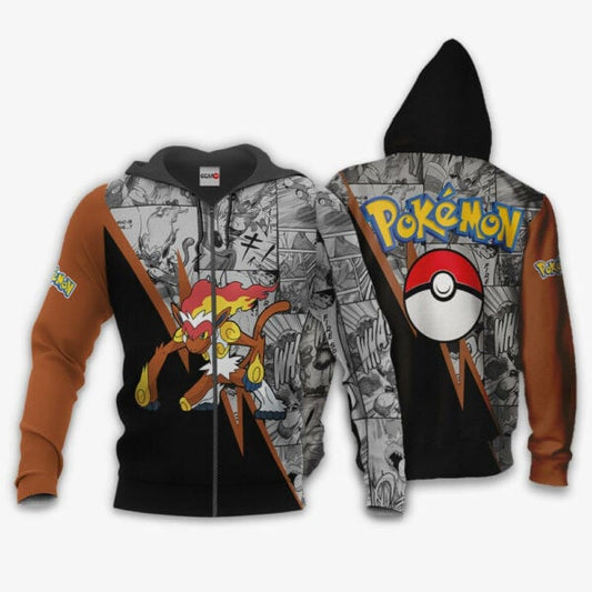 Infernape Anime Pokemon Manga 1k781 Fan Gift Stylist Unisex Cartoon Graphic Outfits Aop 3d Hoodie, Zip Hoodie 10 Moonbestprint