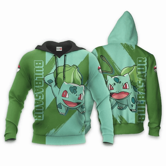 Pokemon Bulbasaur Anime Manga For Men And Women 3d Hoodie Zip Hoodie Moonbestprint