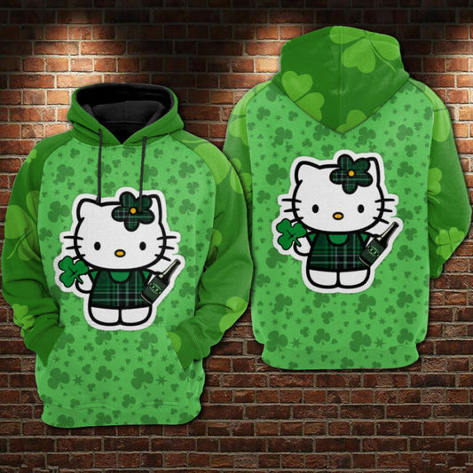 Hello Kitty Patrick's Day 2022 Hoodie Zip Hoodie Moonbestprint