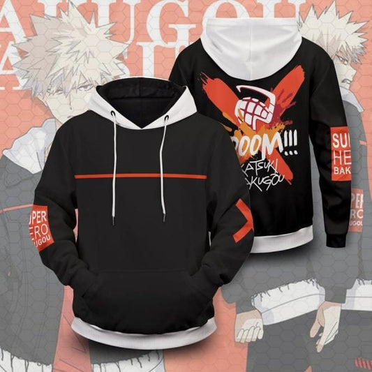 My Hero Academia Boom Katsuki Anime 2k618 Lover Gift ,my Hero Academia All Over Print 3d Hoodie 2259 Moonbestprint