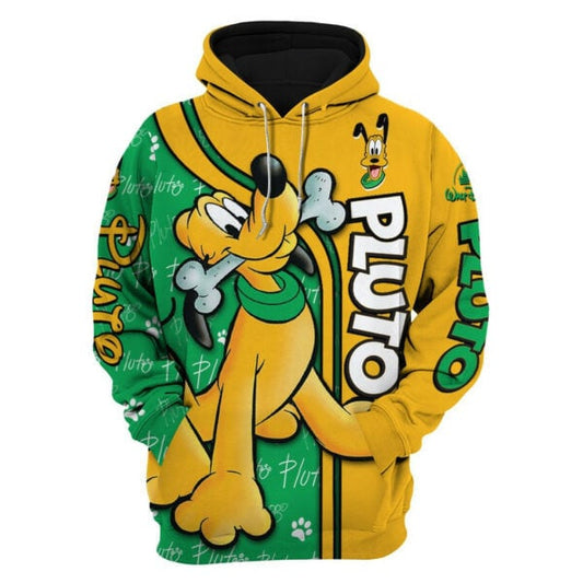 Pluto Dog Fan Gift, Pluto Dog Gift, Stylist Unisex Cartoon Graphic Outfits Aop Hoodie, Zip Hoodie 2874 Moonbestprint