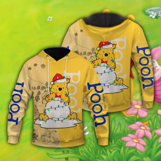 Pooh In Christmas 2021 3d Hoodie Zip Hoodie Moonbestprint