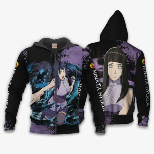 Hyuga Hinata Naruto Manga 2k935 Fan Gift Stylist Unisex Cartoon 3d Hoodie Zip Hoodie 719 Moonbestprint