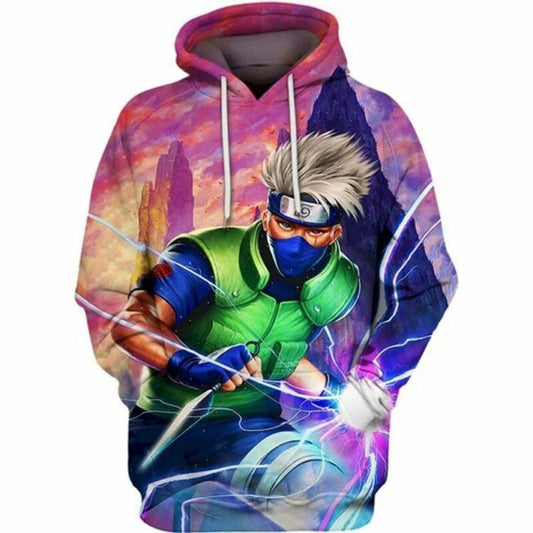 Kakashi Hatake Power Up Naruto 3d Hoodie Moonbestprint