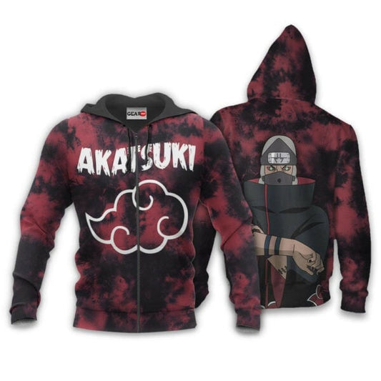 Akatsuki Kakuzu Tie Dye Style Naruto Anime 1k386 Fan Gift Stylist Unisex Cartoon Graphic Outfits Aop 3d Hoodie, Zip Hoodie 1171 Moonbestprint
