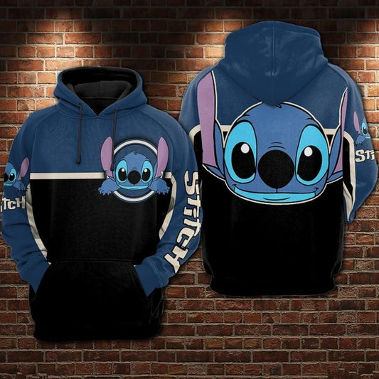 Cartoon Lilo And Stitch Over Print 3d Hoodie Zip Hoodie 1165 Moonbestprint