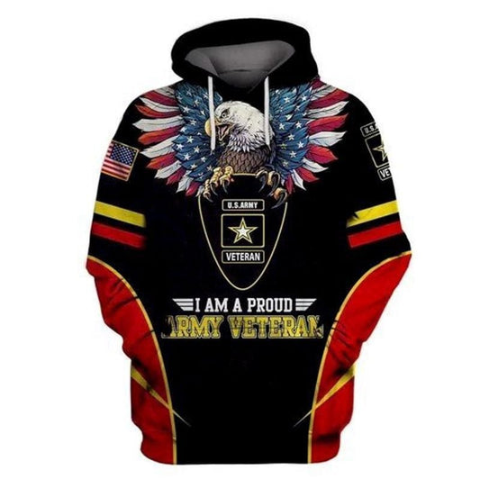 I Am A Proud Army Veteran Usa For Men And Women 3d Hoodie Moonbestprint