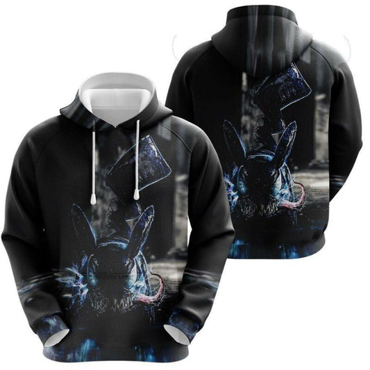Pikachu Venom Pokemon Crossover Black 3d Hoodie Zip Hoodie Moonbestprint