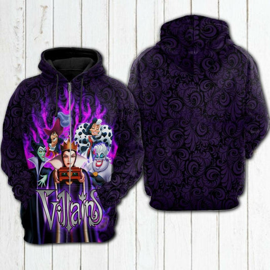 Villains Hoodie Zip Hoodie Moonbestprint