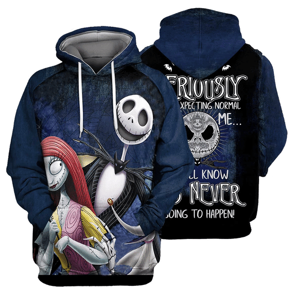 Jack, Sally Zero Dog We All Know It's Never Going To Happen 153 Fan Gift Stylist Unisex Cartoon Graphic Outfits Aop Hoodie, Zip Hoodie 1701 Moonbestprint