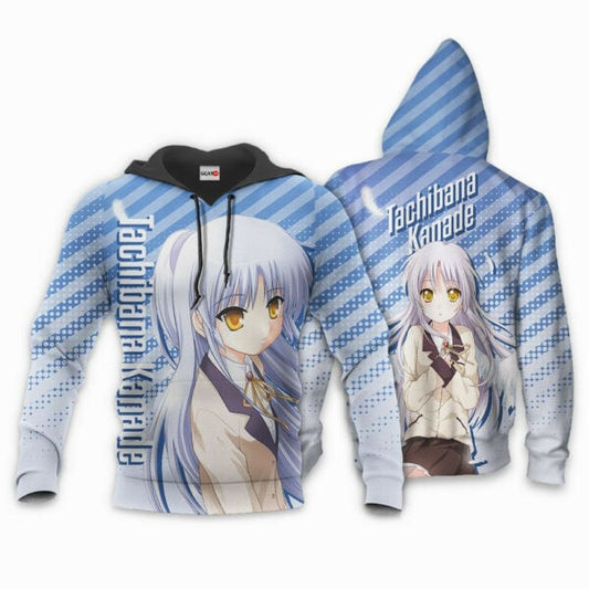 Angel Beats Tachibana Kanade Anime 3k380 Fan Gift Stylist Unisex Cartoon 3d Hoodie Zip Hoodie 445 Moonbestprint