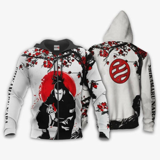 Shikamaru Japan Cherry Blossoms Naruto Anime 1k474 Fan Gift Stylist Unisex Cartoon Graphic Outfits Aop 3d Hoodie, Zip Hoodie 2357 Moonbestprint