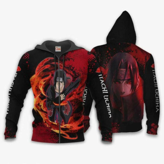 Uchiha Itachi Naruto Anime 2k965 Fan Gift Stylist Unisex Cartoon 3d Hoodie Zip Hoodie 2176 Moonbestprint