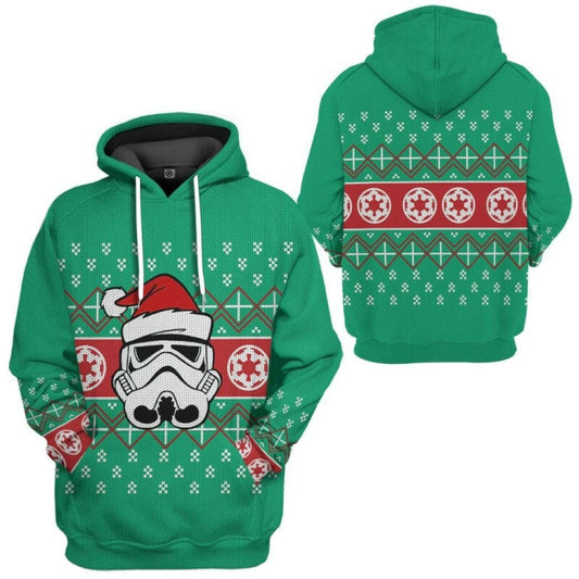 Star Wars Storm Trooper Christmas Green 3d Hoodie Zip Hoodie Moonbestprint