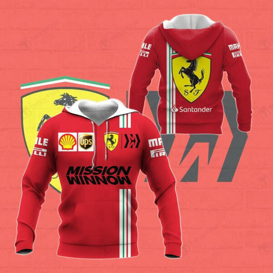 Scuderia Ferrari Luxyry Racing Car F1 8k159 Fan Gift 3d Zip Hoodie Hoodie Ii0 2201 Moonbestprint