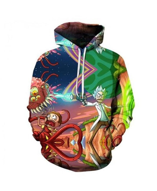 Rick And Morty Smith Sanchez Cannibal Flower Full Printing 3d Hoodie 919 Moonbestprint