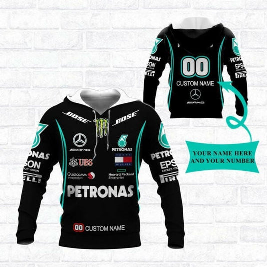 Custom Name Number Mercedes-benz F1 Shirt Fan Gift 915, Stylist Unisex 3d Hoodie Zip Hoodie 23 Moonbestprint