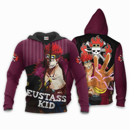 Eustass Kid One Piece Anime 3k182 Fan Gift Stylist Unisex Cartoon 3d Hoodie Zip Hoodie 1604 Moonbestprint