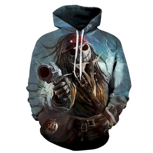The Nightmare Before Christmas Pirates Of The Caribbean Jack Skellington Cosplay Jack Sparrow 3d Hoodie Moonbestprint