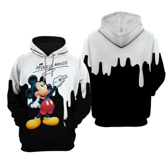 Dripped Color Mickey Hoodie Zip Hoodie Moonbestprint