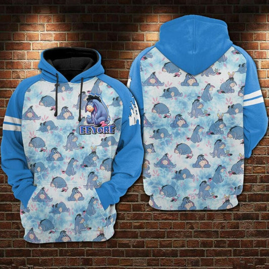 Winnie The Pooh Eeyore Pattern 3d Hoodie Zip Hoodie Moonbestprint
