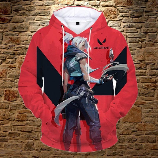 New Men's And Women's Valorant Over Print 3d Hoodie Zip Hoodie Moonbestprint