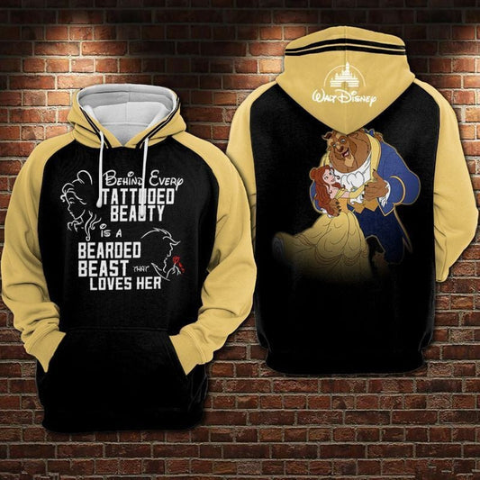 Belle Princess Beauty And The Beast Over Print 3d Hoodie Zip Hoodie Moonbestprint