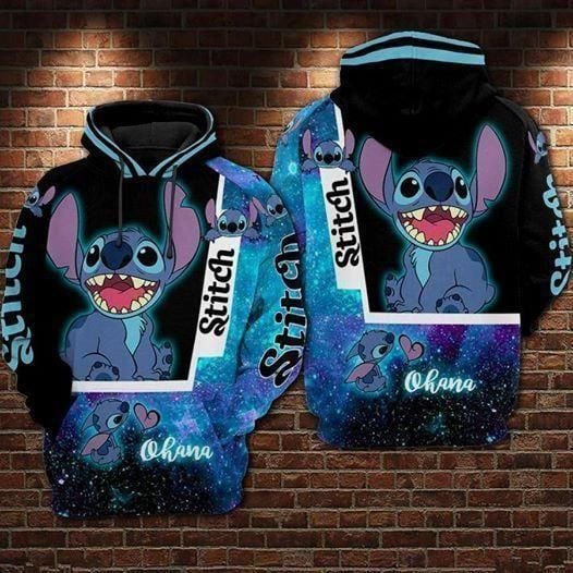 Lilo And Stitch Cute Lover Vi 3d Hoodie Zip Hoodie Moonbestprint