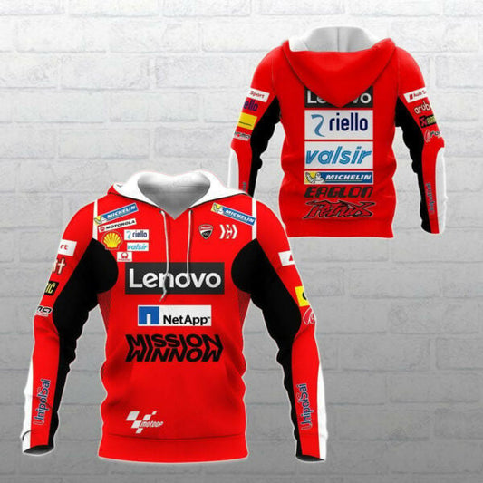 Ducati Racing Shirt Fan Gift 534, Stylist Unisex 3d Hoodie Zip Hoodie 1121 Moonbestprint