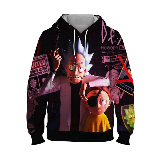 Cartoon Rick And Morty Gift For Men And Women Over Print 3d Hoodie Zip Hoodie 908 Moonbestprint