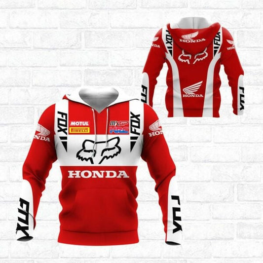 Honda X Fox Racing Fan Gift 3d Zip Hoodie Hoodie 1409 Moonbestprint