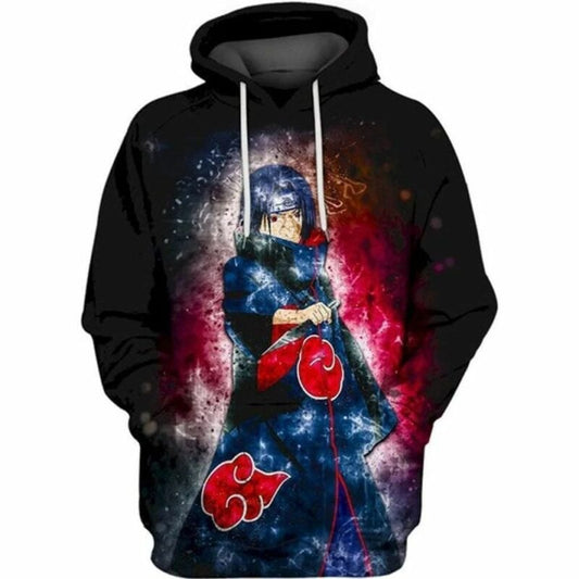 Itachi Copy Wheel Eye Naruto Anime All Over Printing 3d Hoodie Moonbestprint