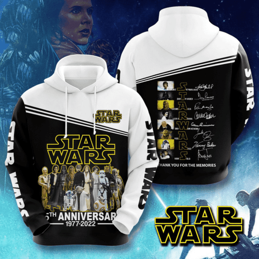 Star Wars 45th Anniversary 1977 2022 3d Hoodie Zip Hoodie Moonbestprint