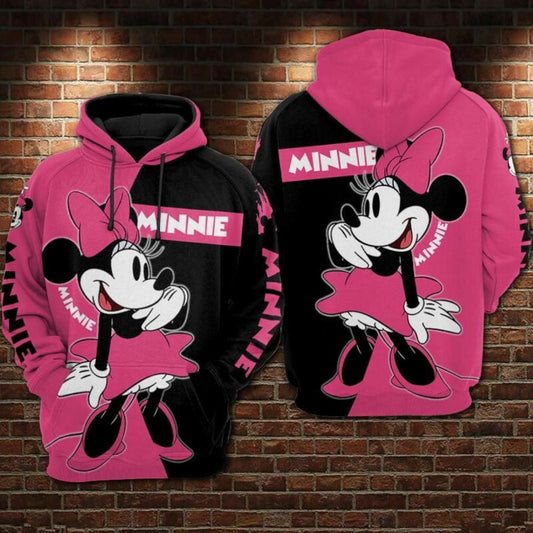 Minnie Mouse Movies Disney Pink Over Print 3d Hoodie Zip Hoodie Moonbestprint