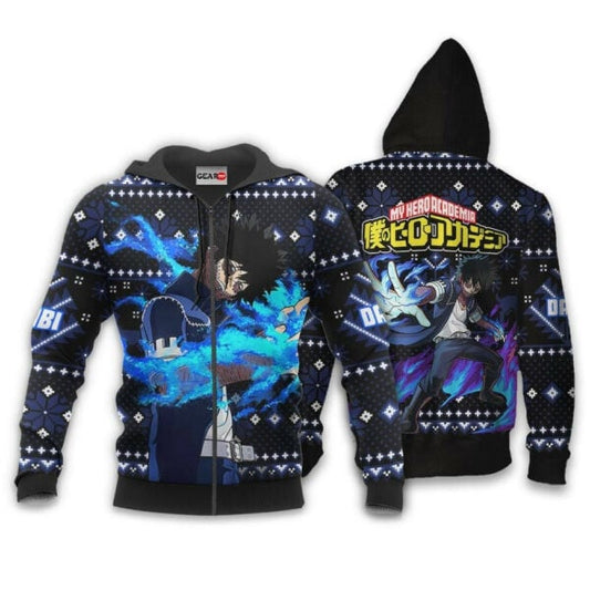Dabi Ugly Christmas Sweater Anime My Hero Academia Manga 2k40 Fan Gift Stylist Unisex Cartoon Graphic Outfits Aop 3d Hoodie Zip Hoodie 593 Moonbestprint