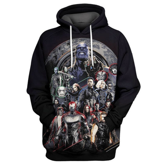 Superhero Avengers Marvel Infinity War Over Print 3d Hoodie Zip Hoodie Moonbestprint
