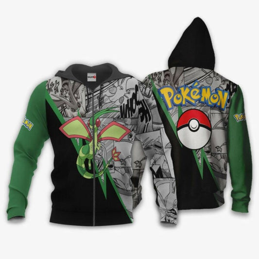 Flygon Anime Pokemon Manga 1k762 Fan Gift Stylist Unisex Cartoon Graphic Outfits Aop 3d Hoodie, Zip Hoodie 742 Moonbestprint