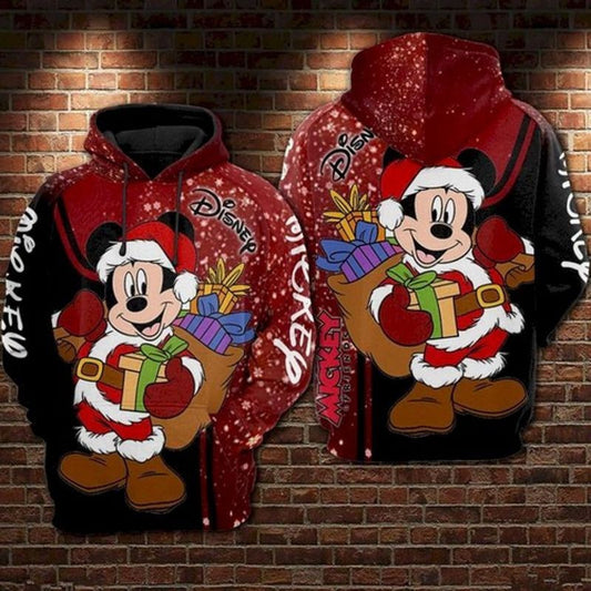 Mickey Santa Claus Christmas Disney 3d Hoodie Moonbestprint