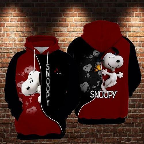 Snoopy Hoodie Red Back Moonbestprint