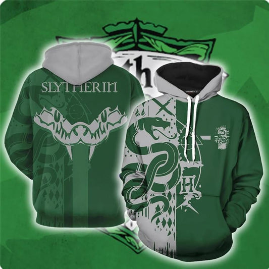 Harry Potter Slytherin Cosplay 3d Printed Long Sleeve Hoodie Moonbestprint