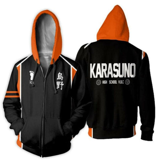 Haikyuu Karasuno High Shirt Costume Anime 2k899 Fan Gift Stylist Unisex Cartoon 3d Hoodie Zip Hoodie 1486 Moonbestprint